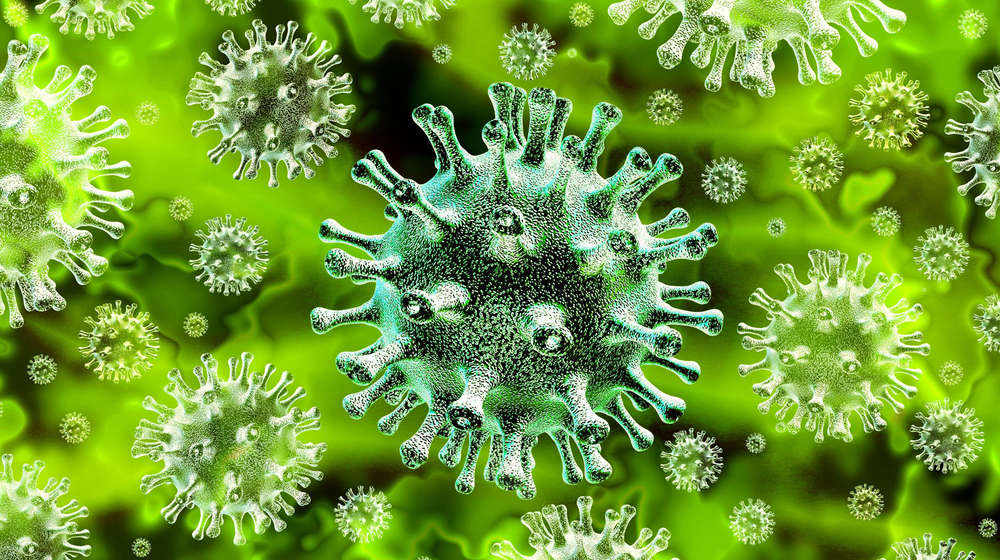 green piccture of coronavirus