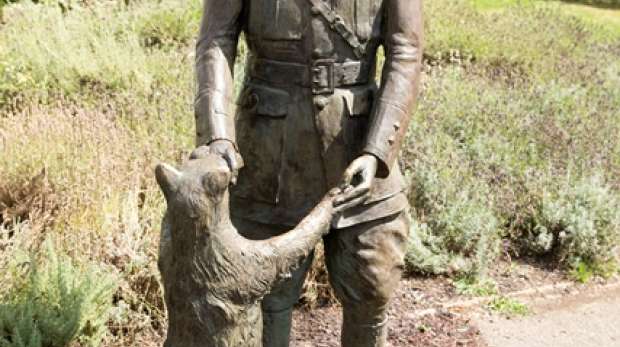 Winnie the bear statue