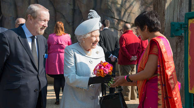 HM The Queen met ZSL conservationists during her visit