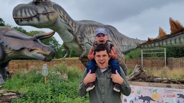 Andrew and Abel Jackson at Zoorassic Park, Whipsnade Zoo