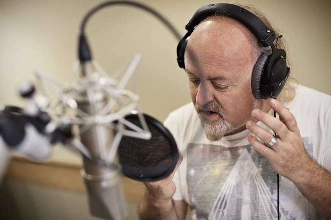 Bill Bailey recording Audible.co.uk's version of Jungle Book