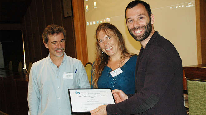 Piero Visconti receives his award