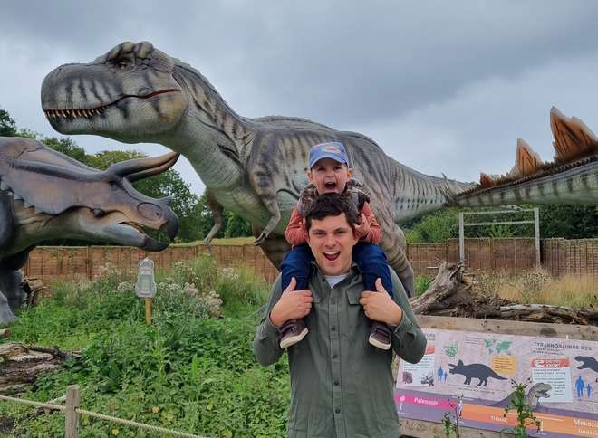 Andrew and Abel Jackson at Zoorassic Park, Whipsnade Zoo