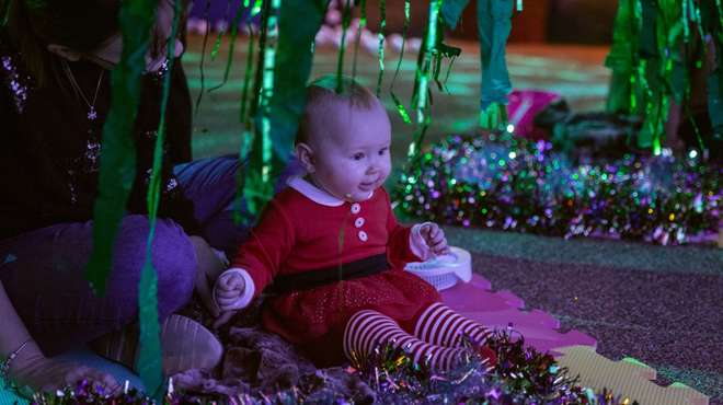 A Christmas-themed baby sensory class at ZSL London Zoo