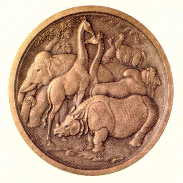 ZSL's Bronze medal, `mammals' side, designed by Thomas Landseer