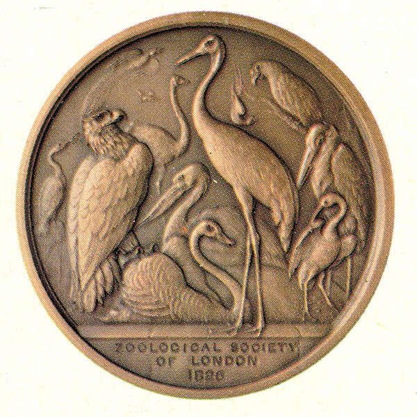 ZSL's Bronze medal, `birds' side, designed by Thomas Landseer