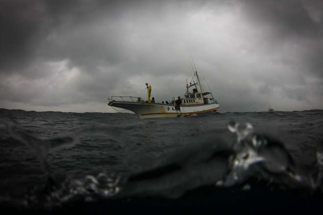 One of several turbulent days at sea.