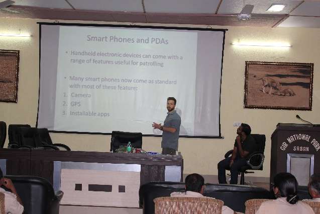 Julien Godfrey delivers training on SMART
