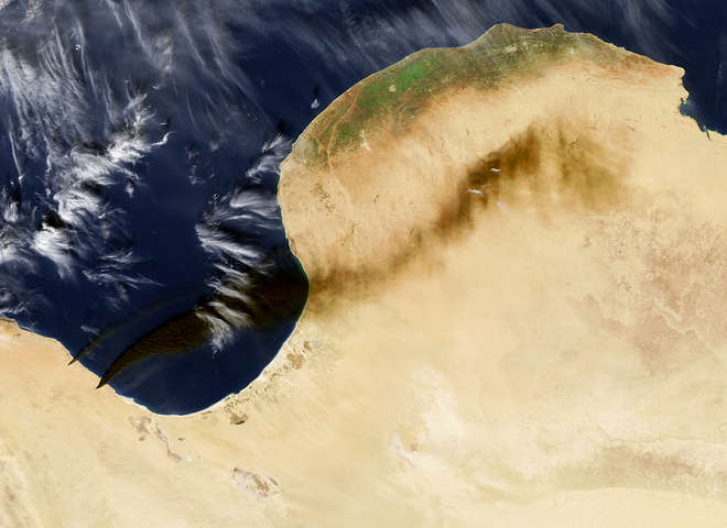 Satellite remote sensing of landscape in Lybia