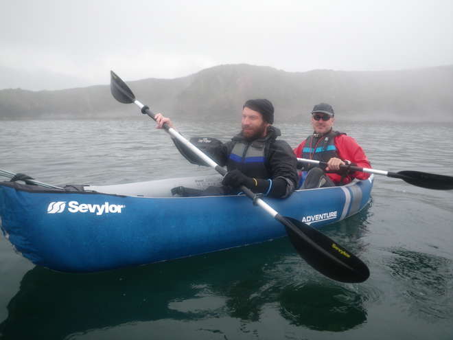 Chris Yesson & Gary Barker on a kayak survey