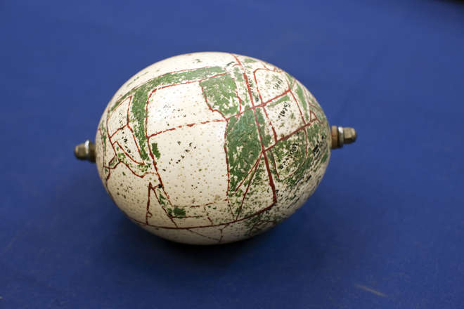 Map of ZSL Whipsnade Zoo painted on an egg