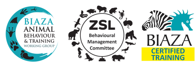 Logo strip_BIAZA training animal behaviour and ZSL behavioural management
