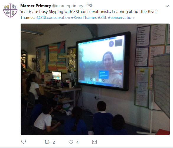 School's Skyping from their end