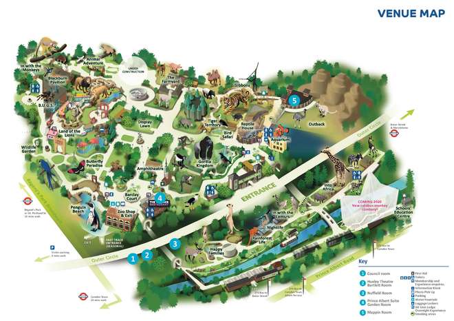 ZSL London Zoo venue map
