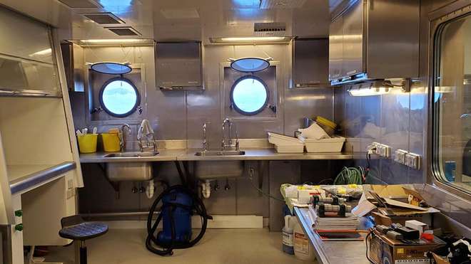 Ship kitchen interior