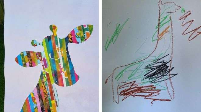 Pictures of giraffes created by members 