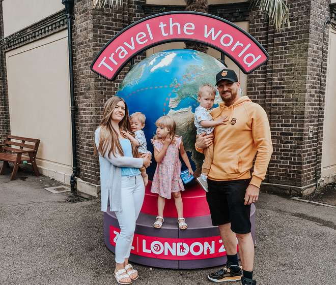 Charlotte Briggs and family at Travel the World, London Zoo