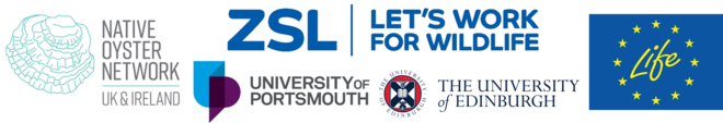 Native Oyster Network, University of Portsmouth, ZSL, University of Edinburgh, Life Programmes